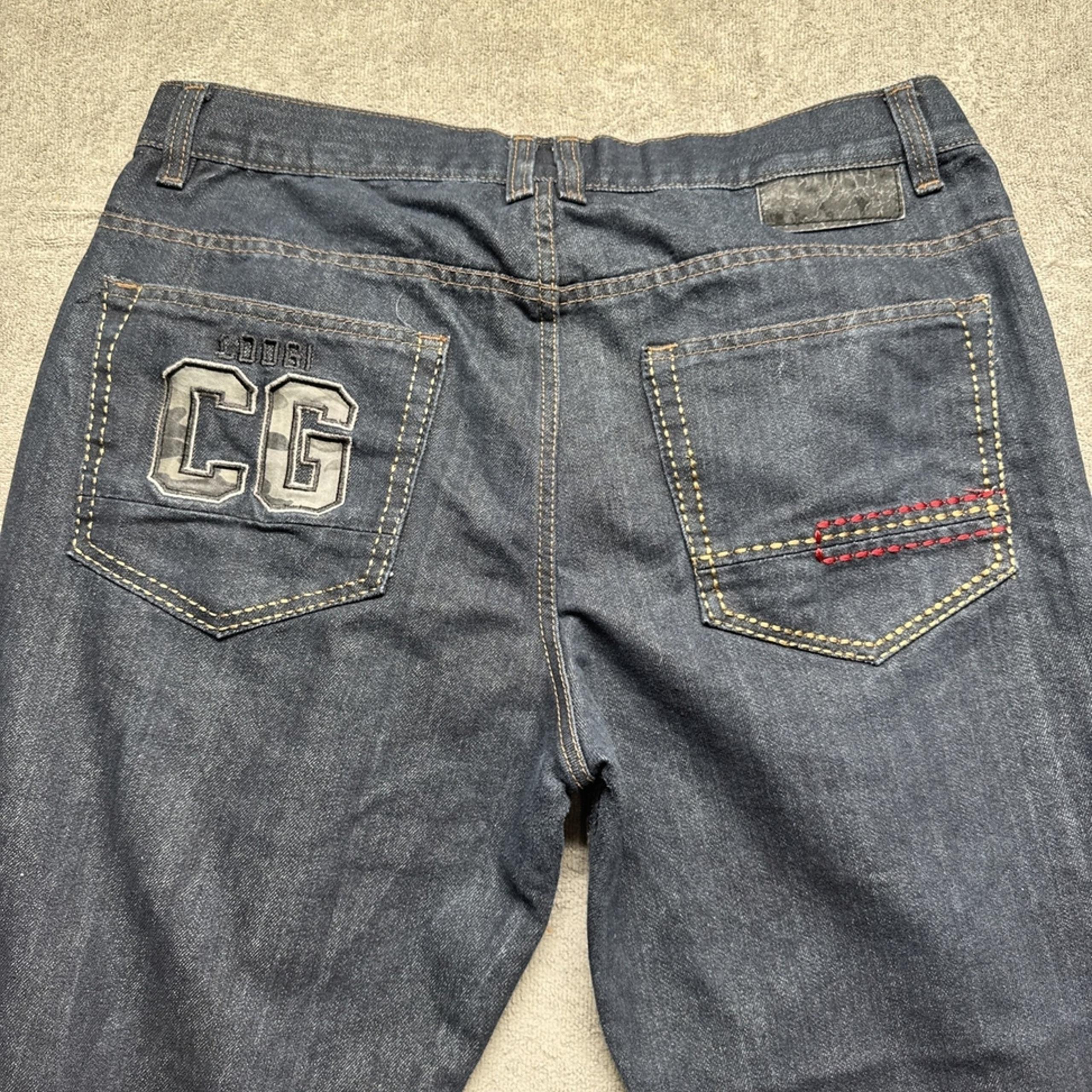 Coogi Australia Y2K Baggy Jeans 38x34 Dark Wash Straight Leg Logo Denim