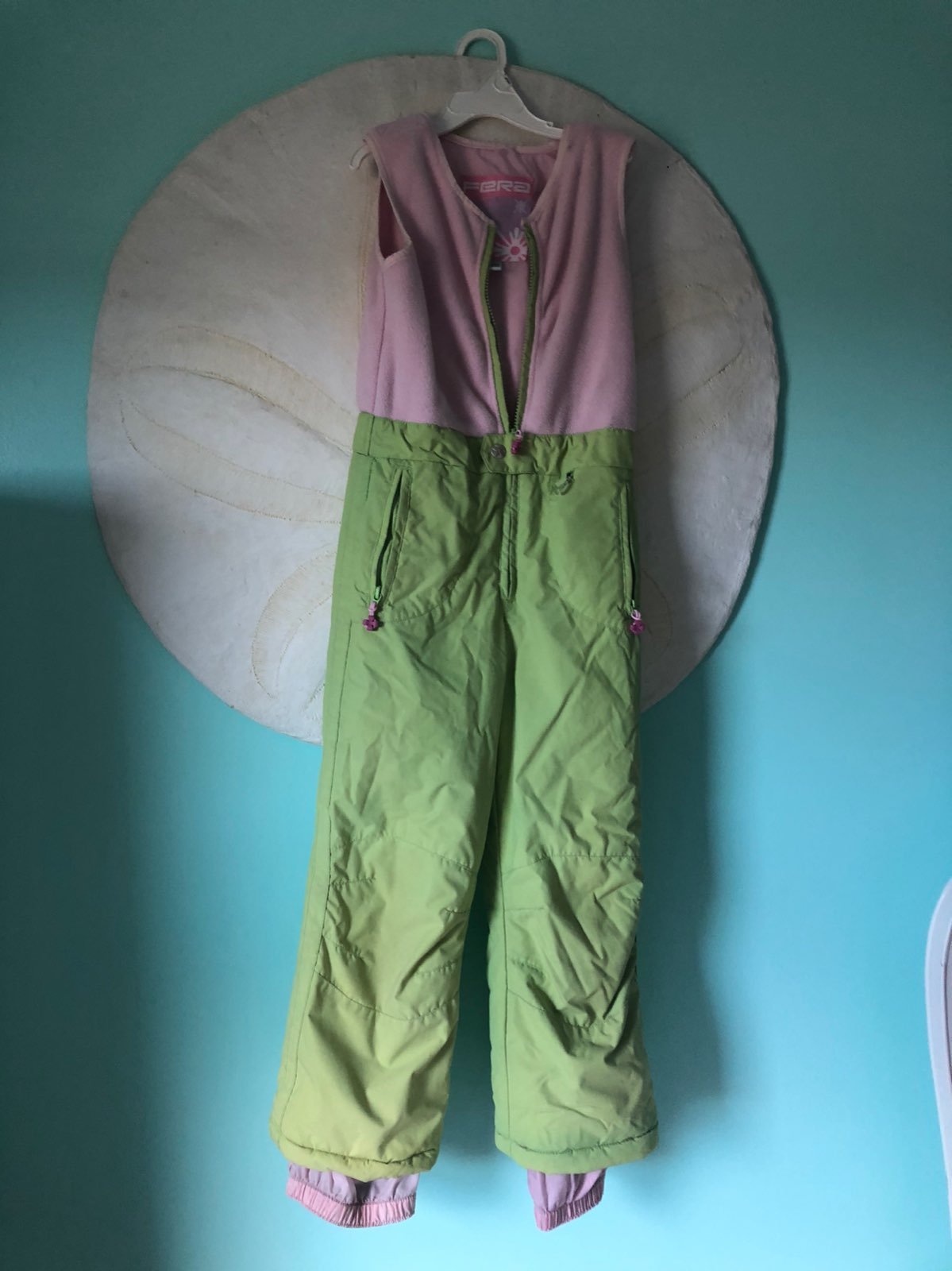 Girls Fera Bib Ski snow pants size 7