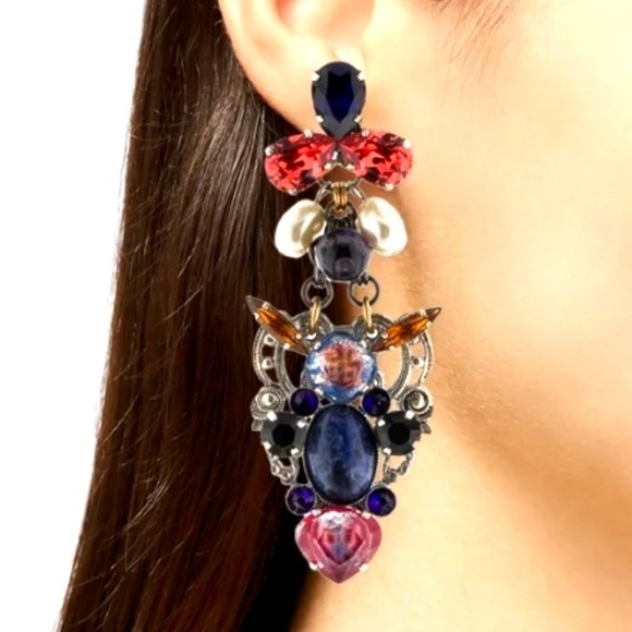 ERICKSON BEAMON Faux Pearl & Crystal Drop Earrings
