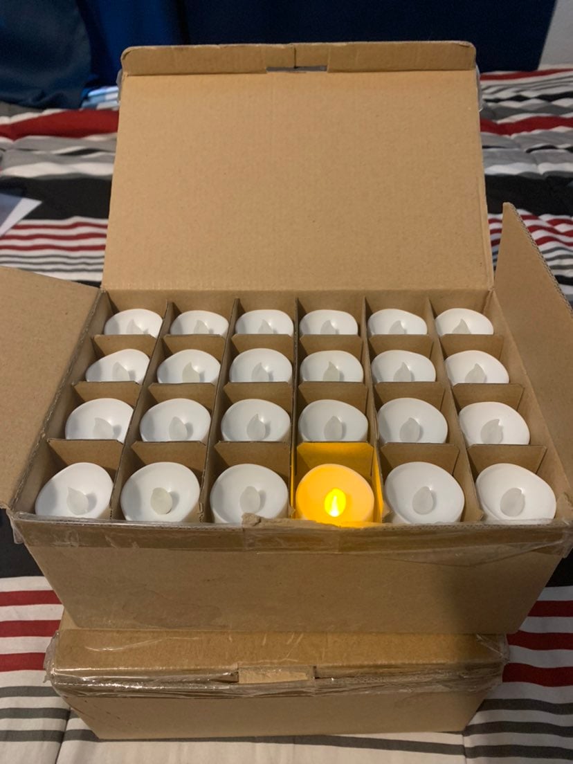 Battery powered tea light candles