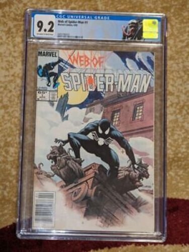 Web of Spider-Man #1 1985 CGC 9.2 Custom Label Newsstand 1st App of Vulturions