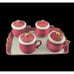 Lord & Taylor Vintage 4 Teacups with Lids and Serving Tray Set Japan Ceramic