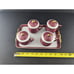 Lord & Taylor Vintage 4 Teacups with Lids and Serving Tray Set Japan Ceramic