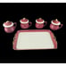 Lord & Taylor Vintage 4 Teacups with Lids and Serving Tray Set Japan Ceramic