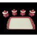 Lord & Taylor Vintage 4 Teacups with Lids and Serving Tray Set Japan Ceramic