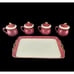 Lord & Taylor Vintage 4 Teacups with Lids and Serving Tray Set Japan Ceramic