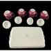 Lord & Taylor Vintage 4 Teacups with Lids and Serving Tray Set Japan Ceramic