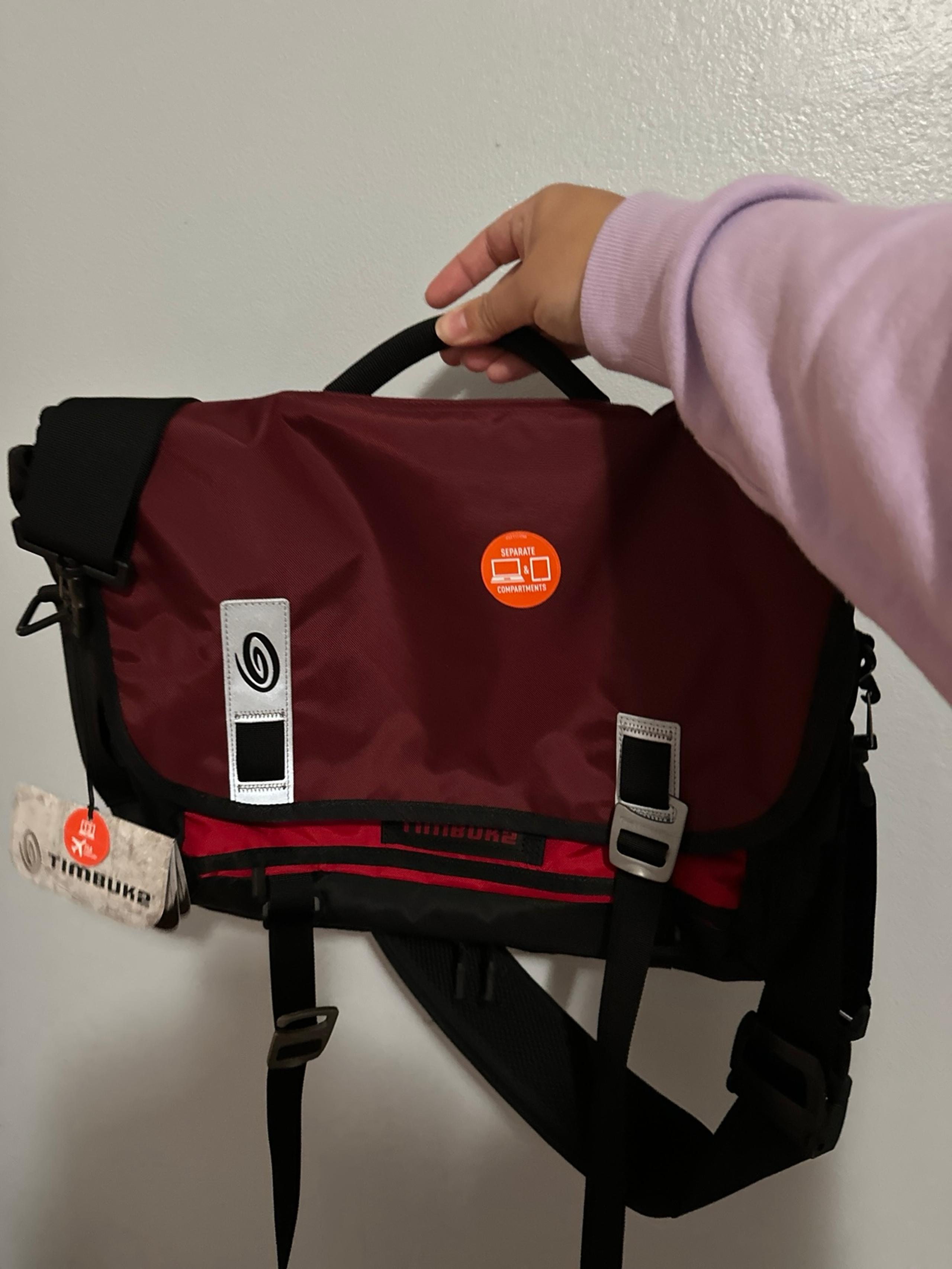 Timbuk2 Command Messenger Bag Medium Nylon Briefcase Laptop red LOGO Buckle