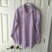 Peter Millar Mens Nanoluxe Purple Gingham Dress Shirt Long Sleeve Size 16 Long,