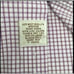 Peter Millar Mens Nanoluxe Purple Gingham Dress Shirt Long Sleeve Size 16 Long,