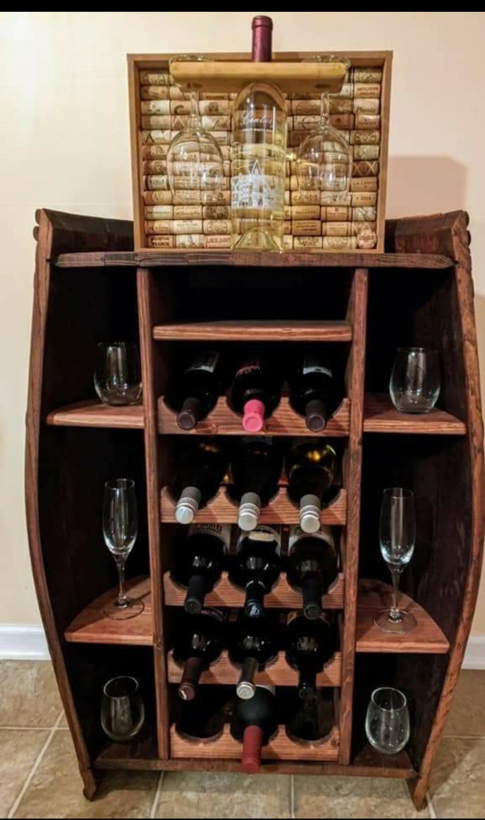 Barrel wine rack