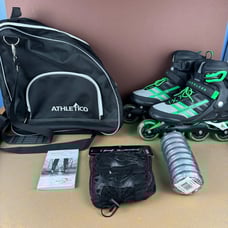 Rollerblade Macroblade 84 Inline Skates Bag Extra Wheels New Wrist Guards