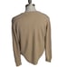 Vintage Mens 100% Cashmere Tan V Neck Sweater Size 46
