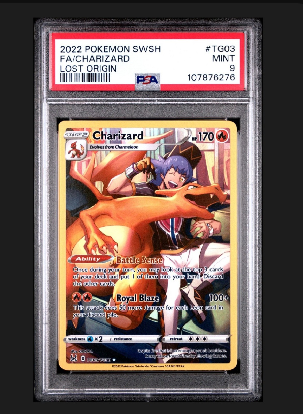 Pokemon charizard tg03 psa 9
