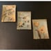 Set of 3 Art Glass Wall Decor, Floral, Bird, Dragon Fly Signed Regina Andrew