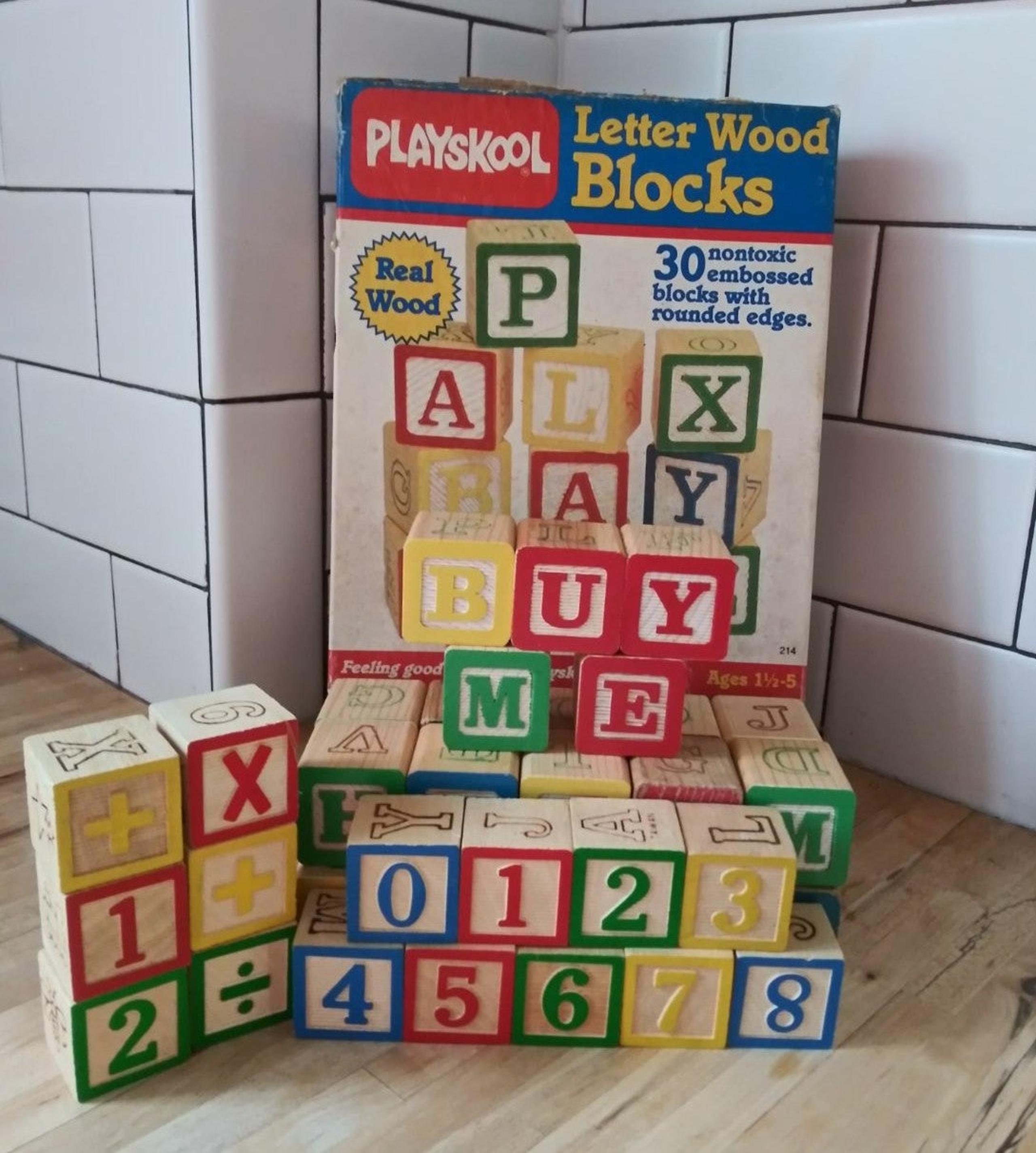 Playskool Letter/Numbers Wood Blocks