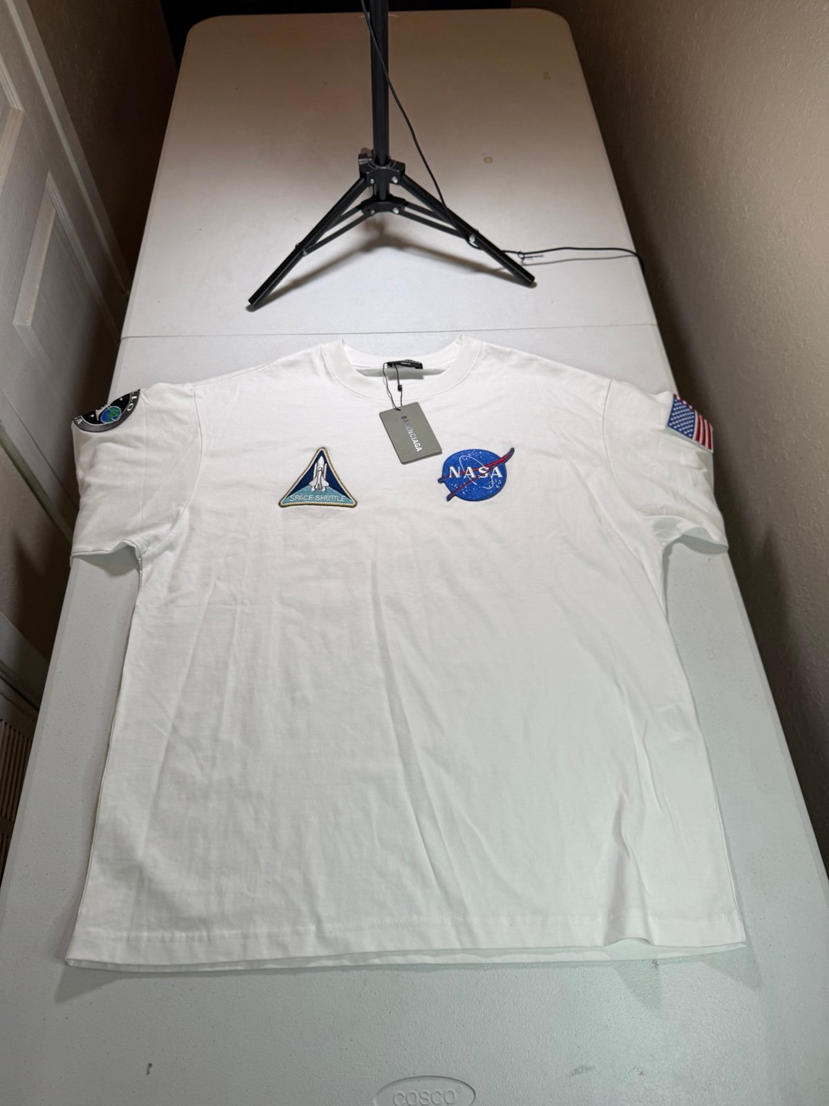 New Balenciaga men NASA Space Multi-Patch T-Shirt Sz M LOT
