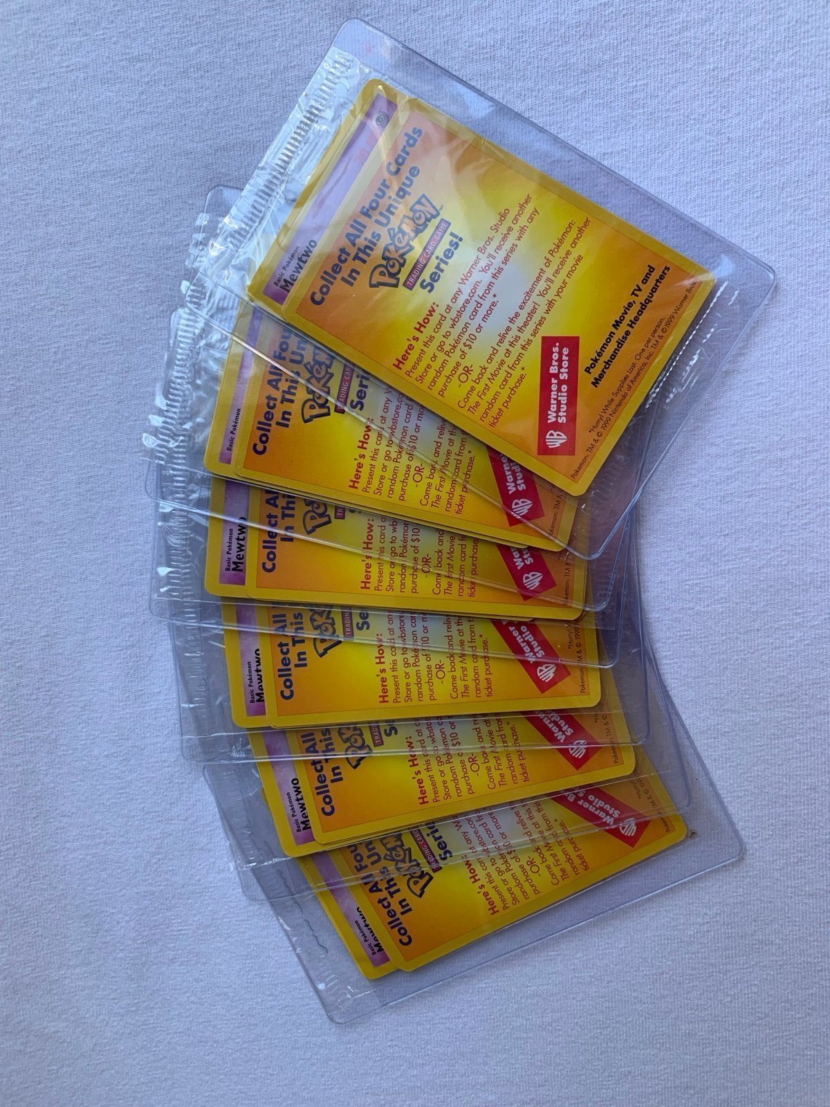 2x Mewtwo The First Movie Promo Pokemon Card 1999 Sealed!