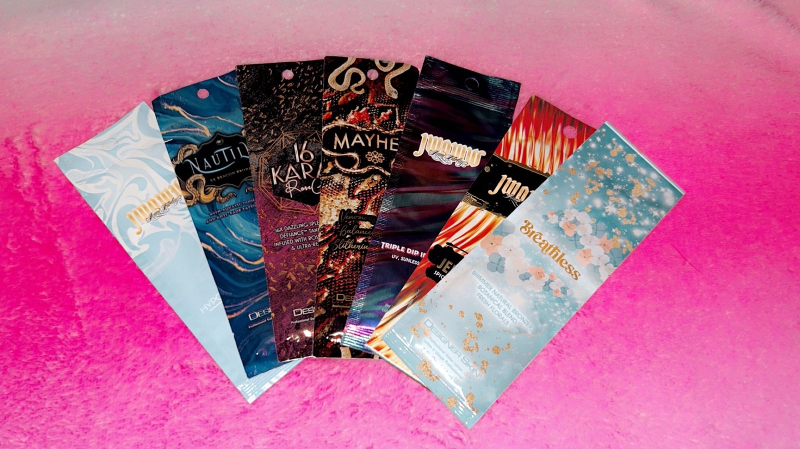 Tanning lotion packets
