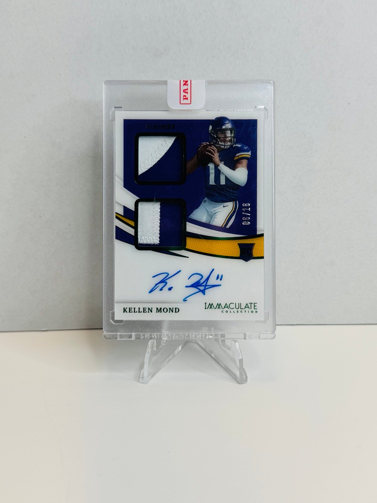 2021 Immaculate Kellen Mond Dual Patch On Card Rookie Autograph /18 Sealed