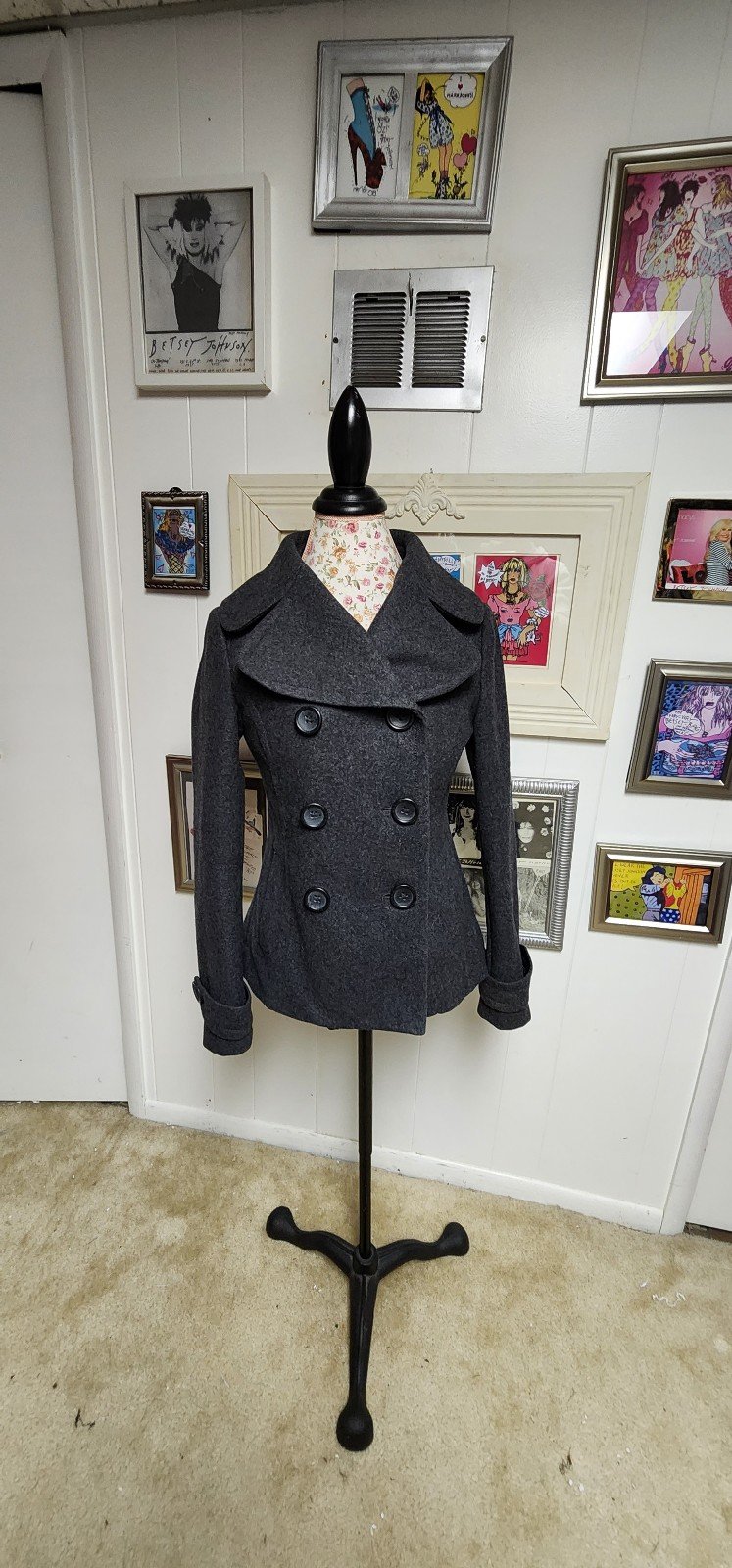 Old Navy gray peacoat