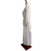 Vintage Dentelle Cottagecore Robe Wrap Lounger Large Lace Embroidery Satin White