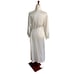 Vintage Dentelle Cottagecore Robe Wrap Lounger Large Lace Embroidery Satin White