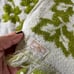 Vintage Cannon Retro green White Floral Sculpted Bath Towel with Fringe Bundle