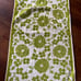Vintage Cannon Retro green White Floral Sculpted Bath Towel with Fringe Bundle