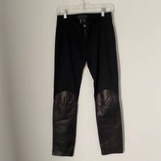 Derek Lam Women’s Leather Mix Black Pants