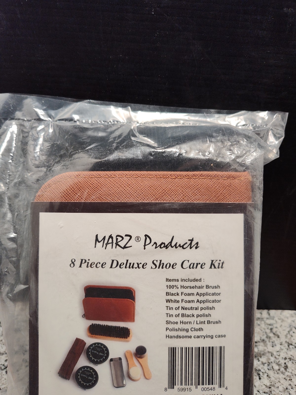 Color StreetDeluxe Shoe Care Kit with Black & Neutral Polish. Zippered Case. New
