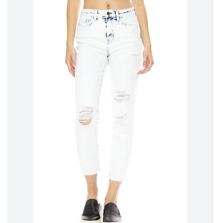 NWT L'AGENCE El Matador High Rise Slim Jean in Ghost Destruct - Size 23
