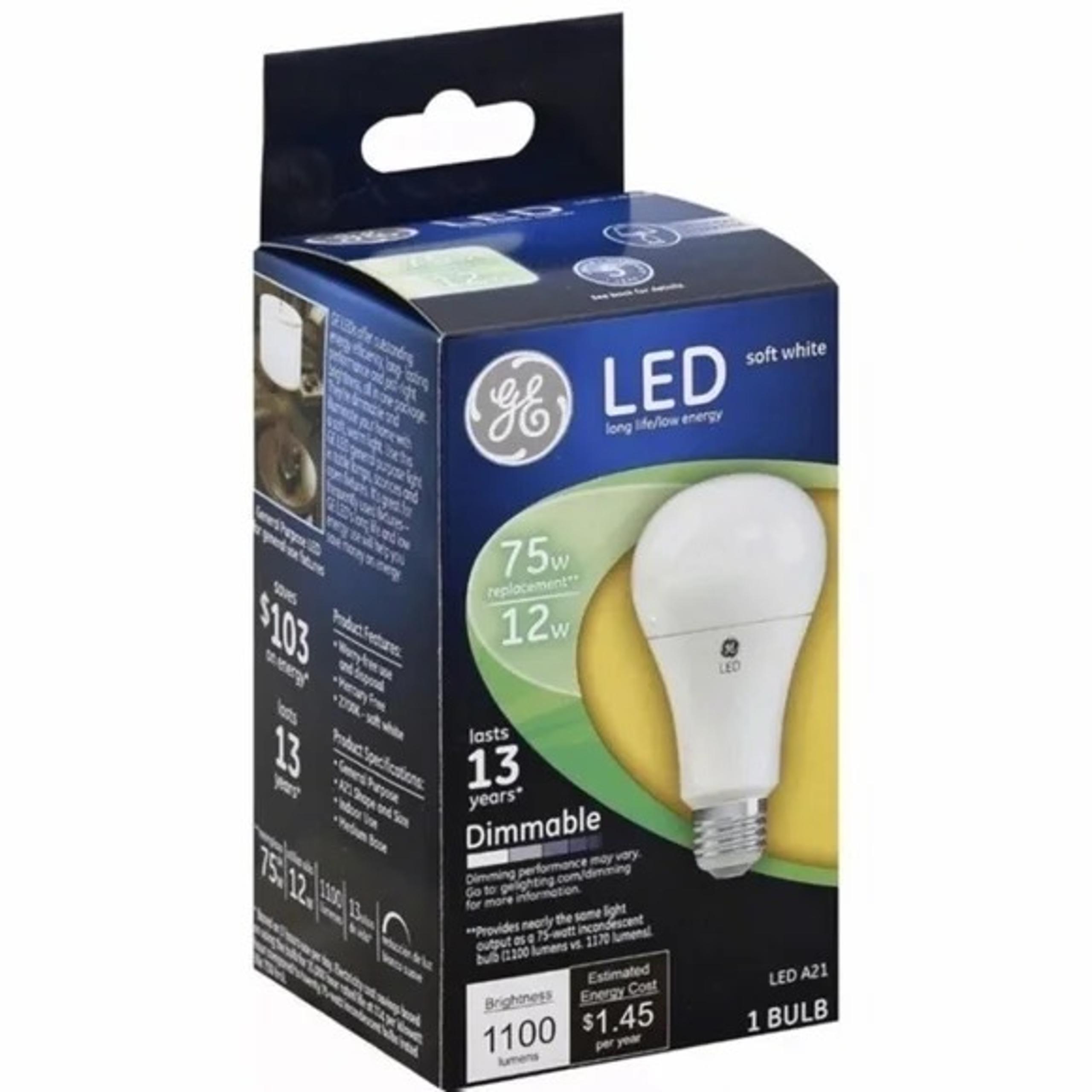 2x GE LED Extra Soft White Replacement Dimmable Light Bulbs NIB