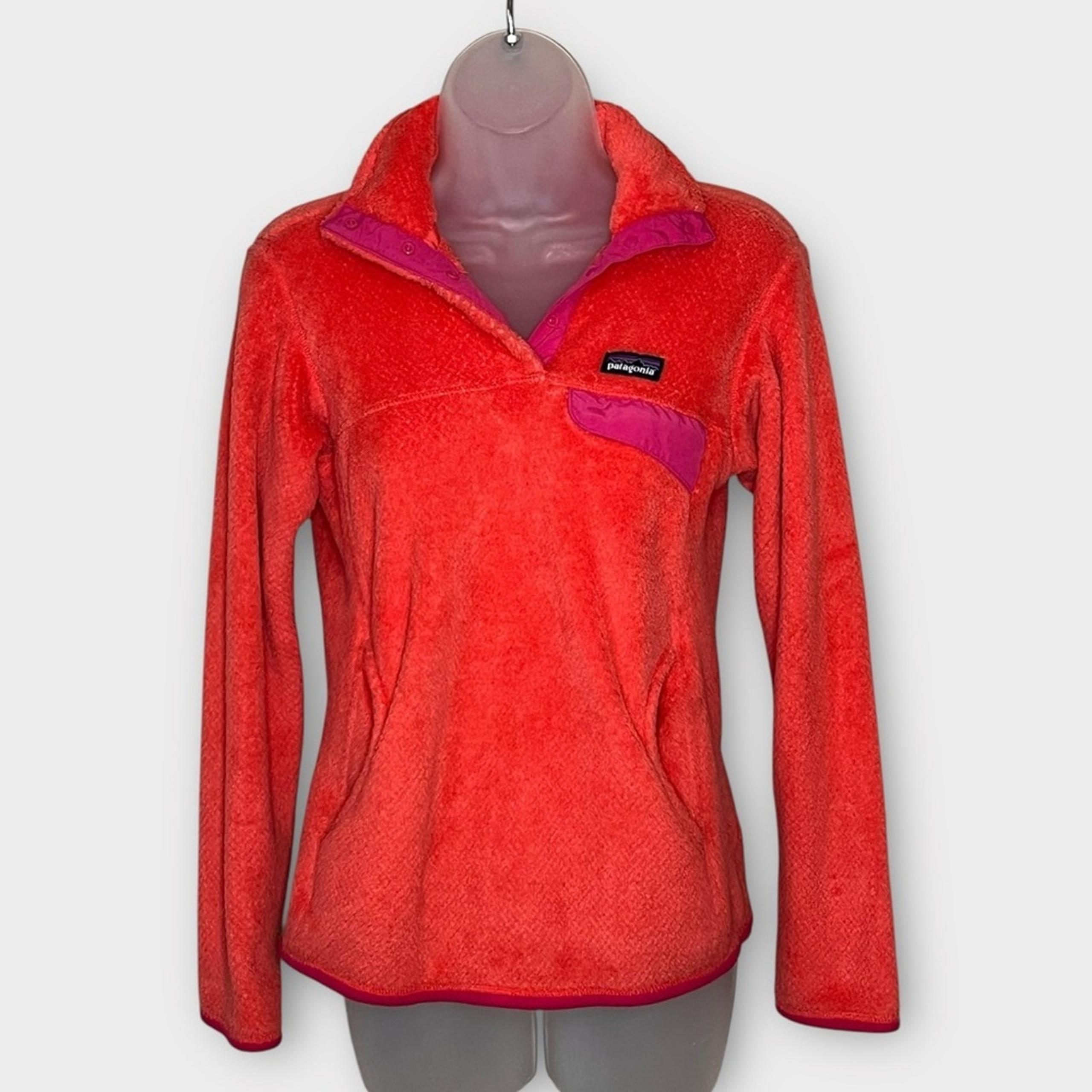 Polartec Re-tool T Snap Pullover Women's XS Orange/Pink Spring - Patagonia