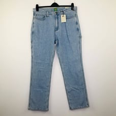 Lee x The Hundreds 36x32 Blue Jeans Work Pants Straight Carpenter Strap NWT L