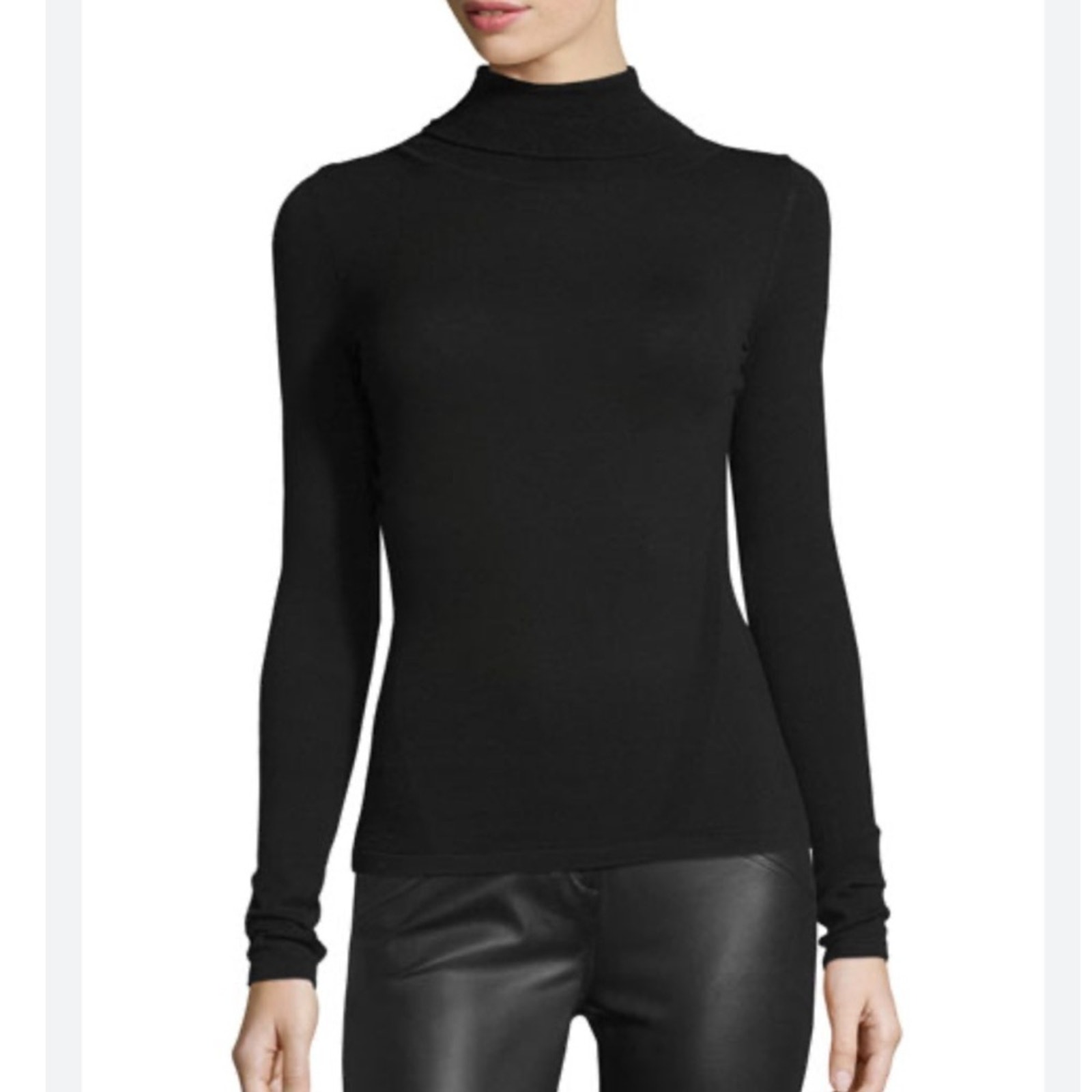 Diane von Furstenberg Black Jelena Turtleneck