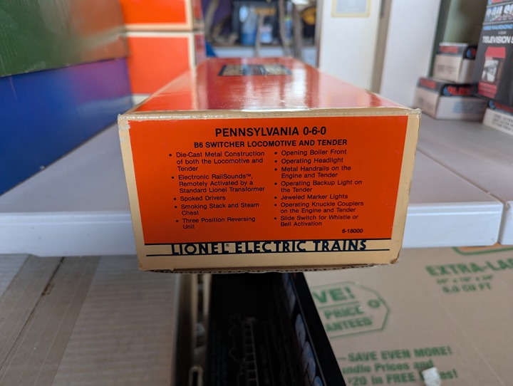 Lionel Pennsylvania 0-6-0 B6 Switcher Locomotive and Tender 6-18000