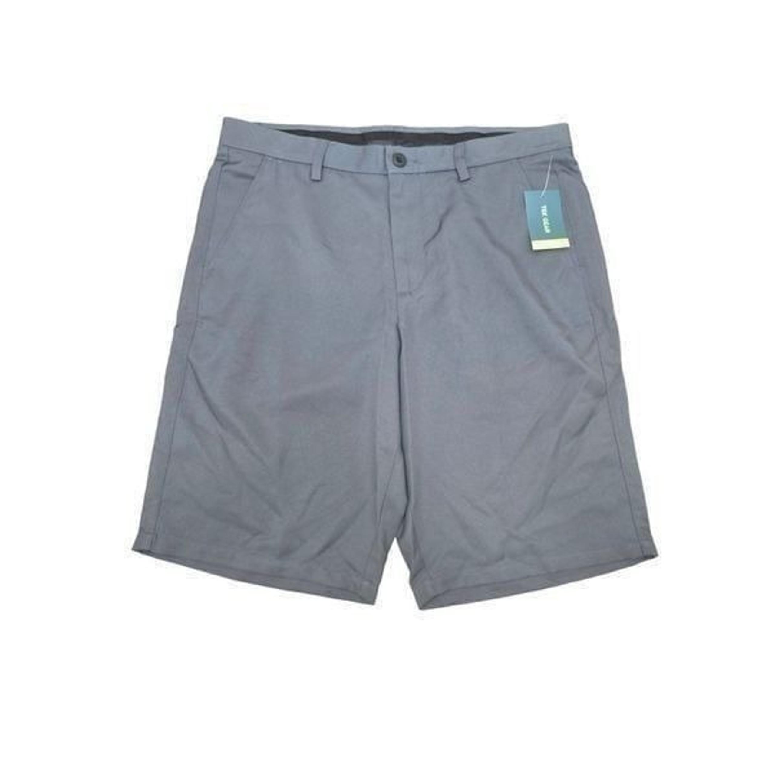 Tek Gear Golf Short Silicon Waistband Comfortable Solid Gray Men's Size 34