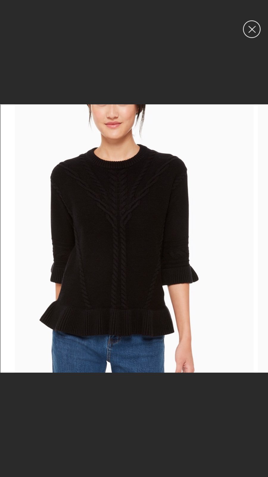 Kate Spade NWT Cable Sweater L