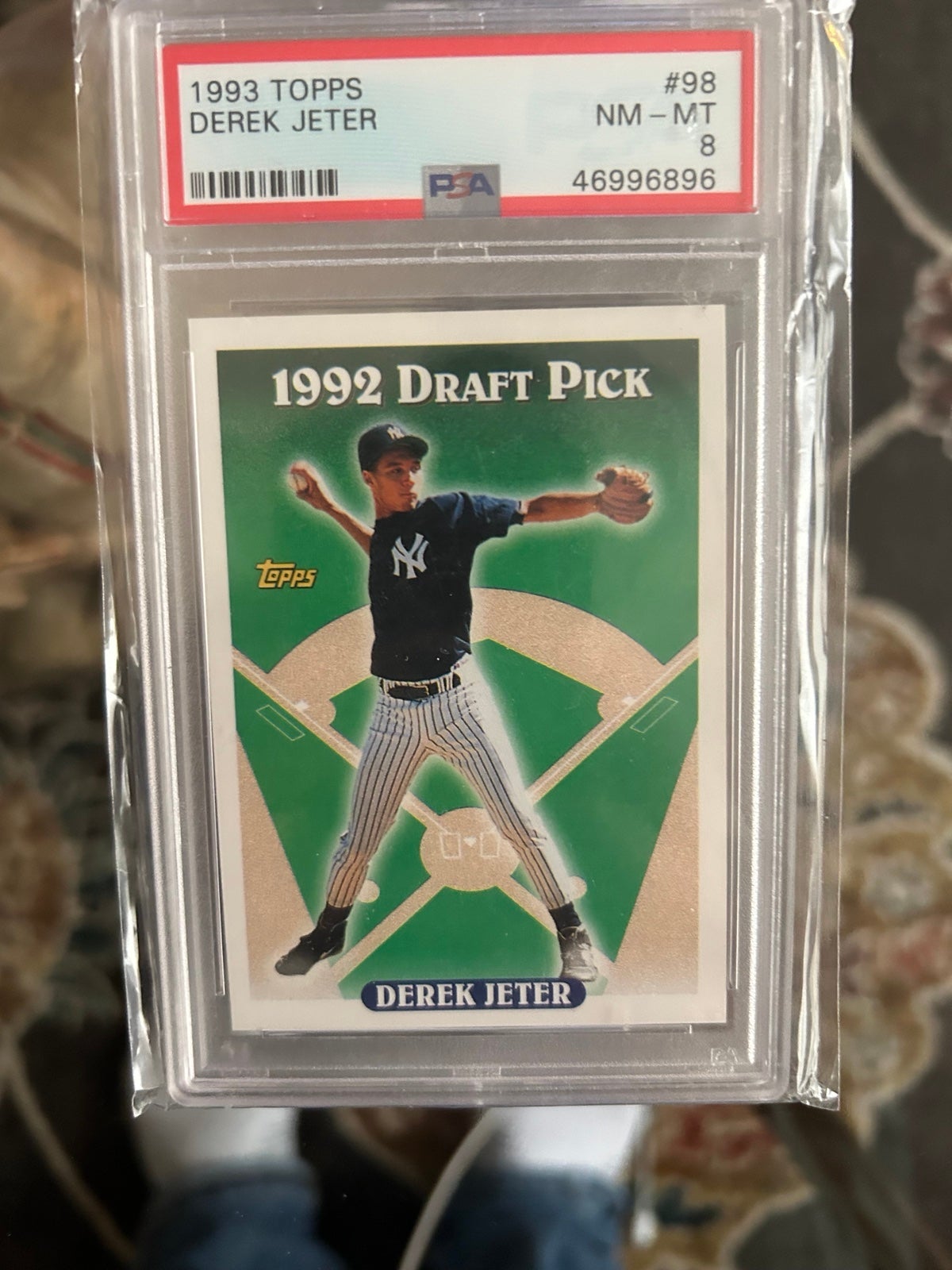 1993 tops rookie Derek jeter psa 7