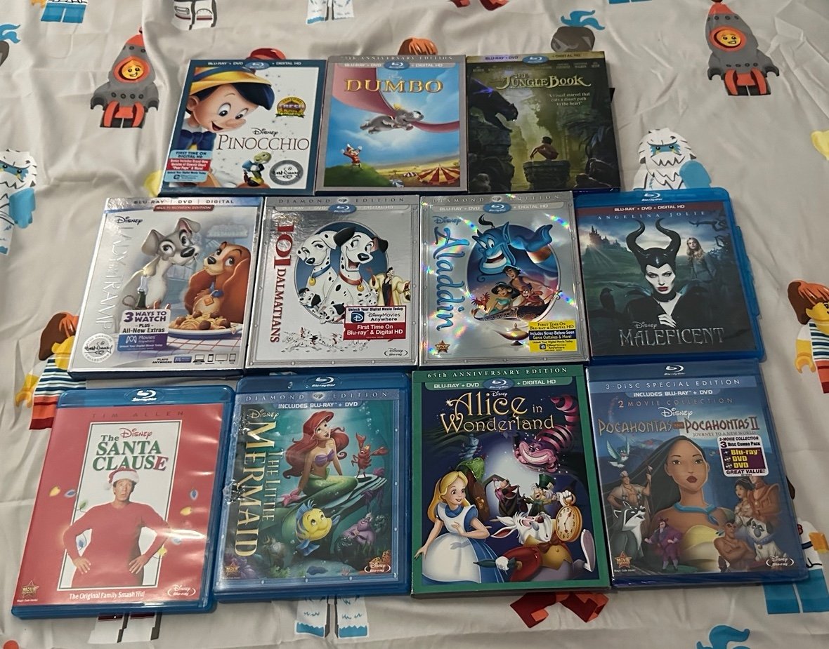 Lot of Disney BluRay and DVD’s