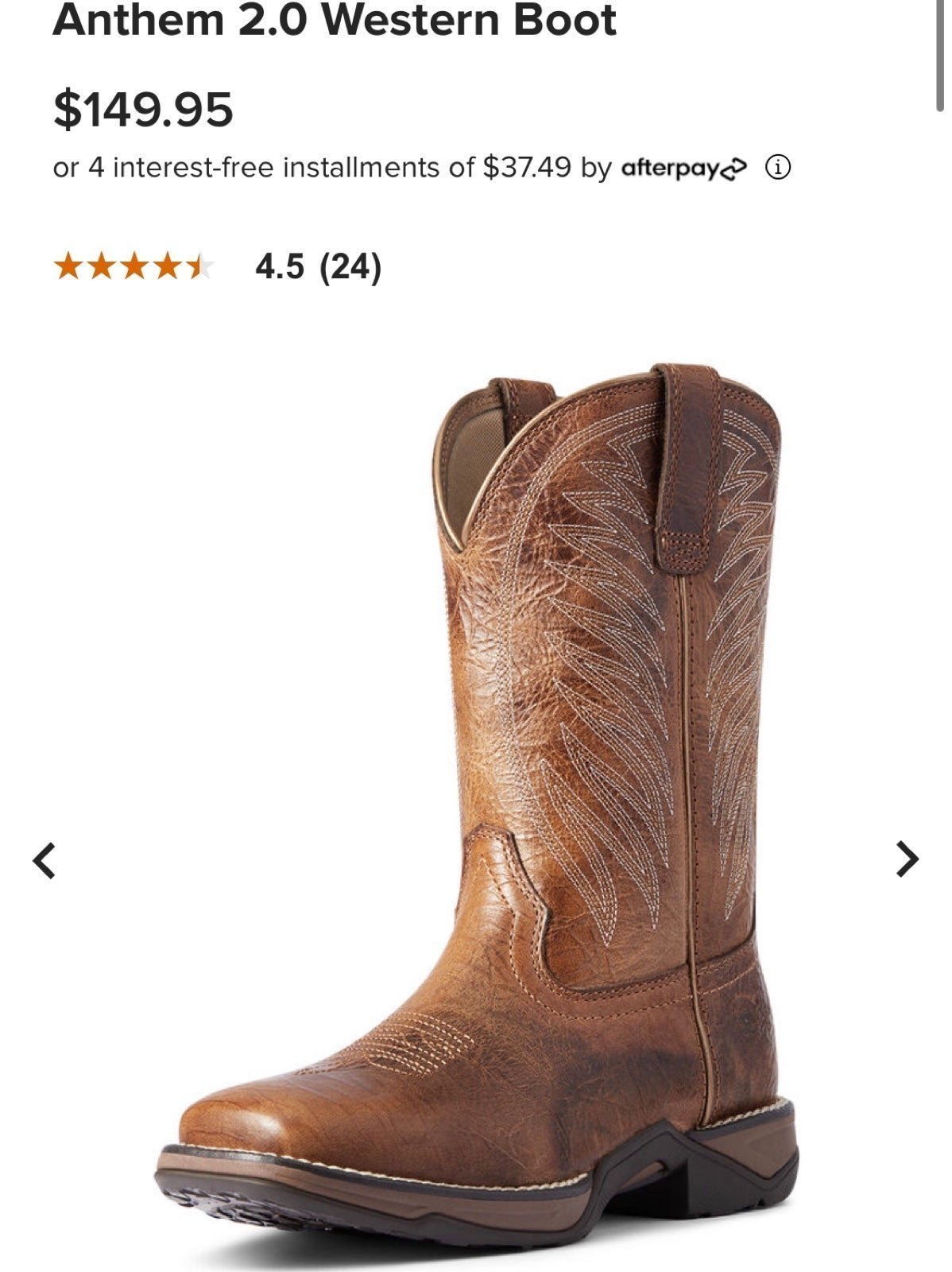 Ariat womens 10 anthem 2.0
