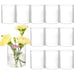 New 12Pcs 4inch Clear Glass Cylinder Vases, Flower & Candle Holders
