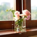 New 12Pcs 4inch Clear Glass Cylinder Vases, Flower & Candle Holders