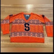 Syracuse University SU Orange/Navy Holiday/Christmas Sweater XXL.