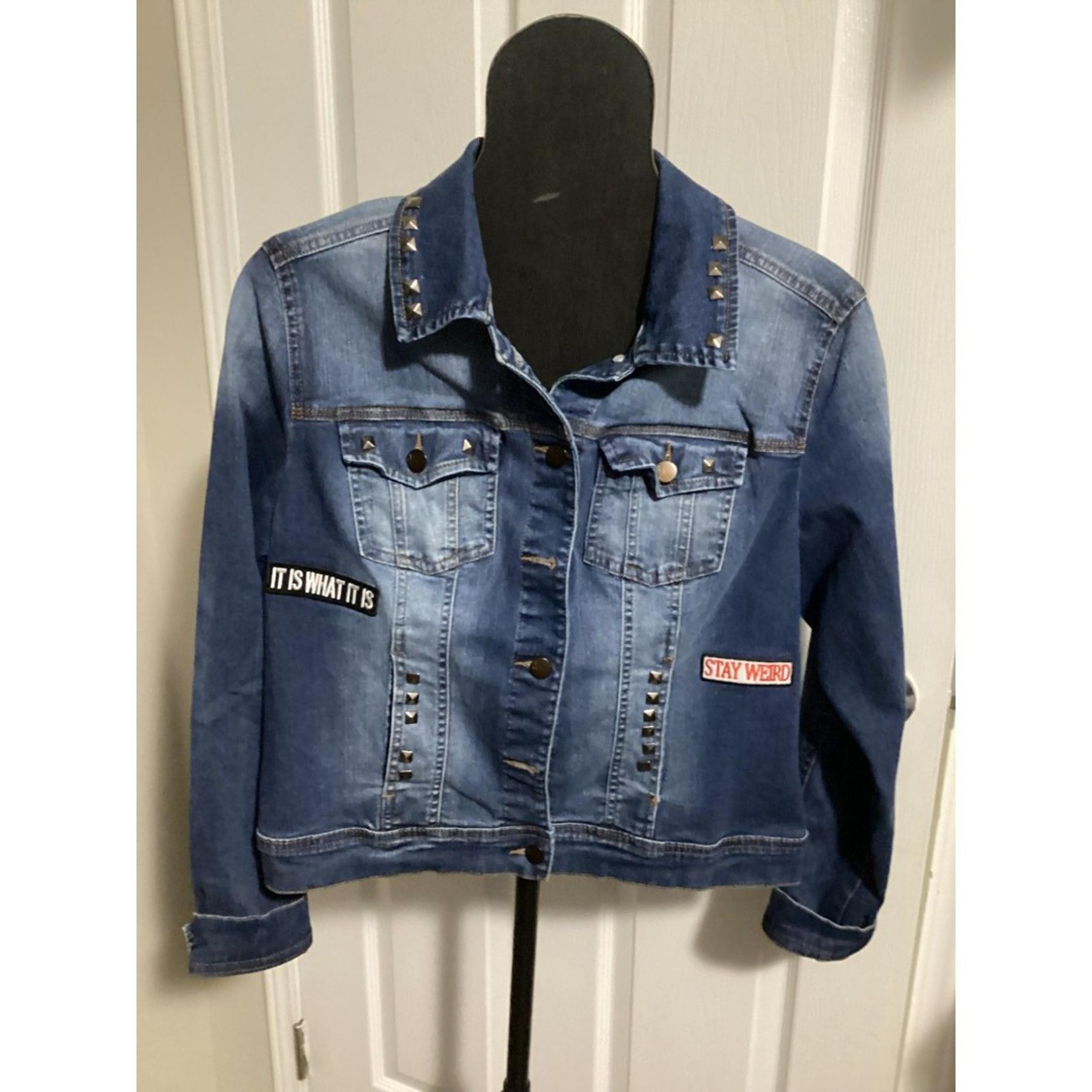 women's d. jeans blue jean jacket LG
