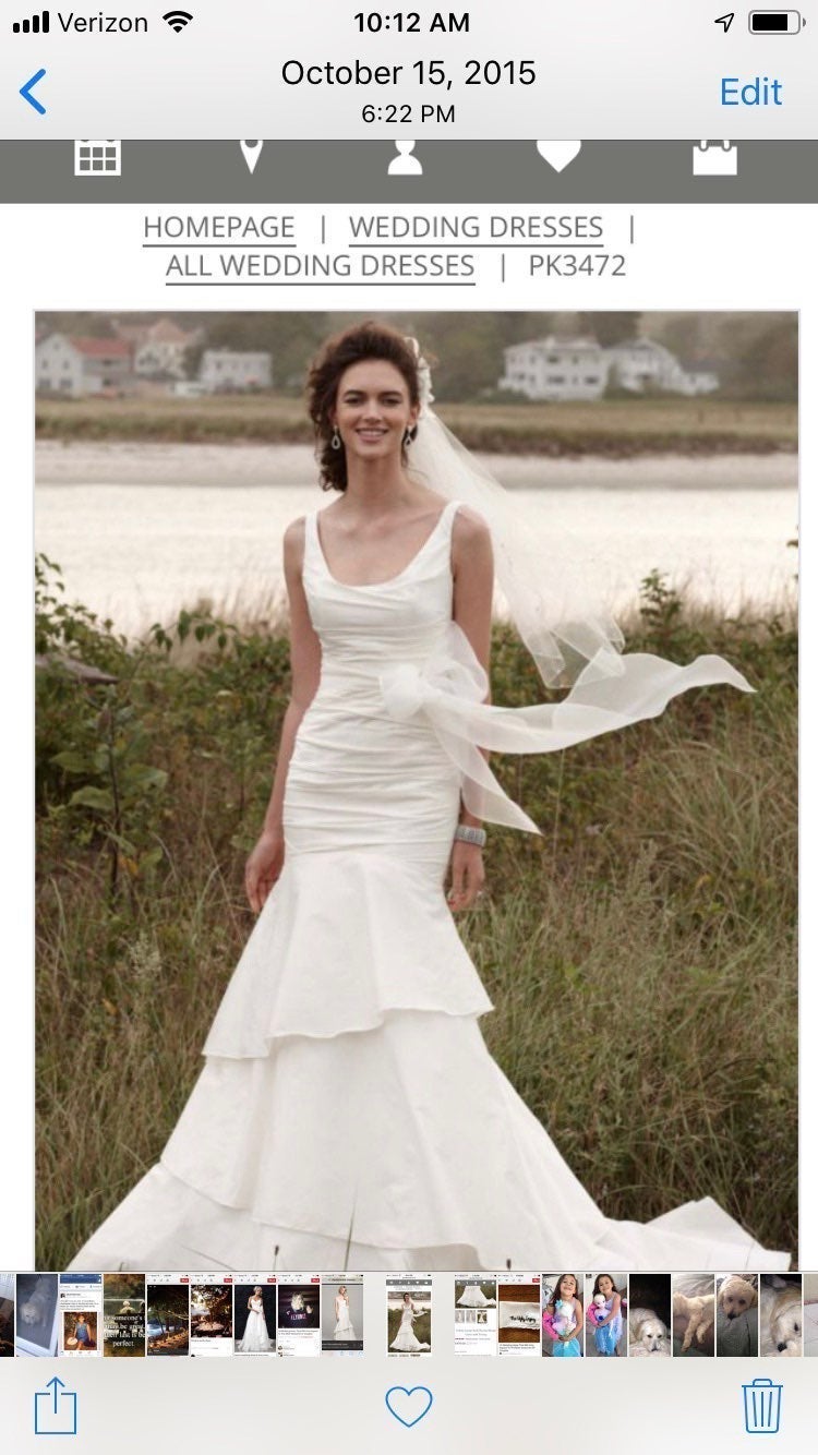 DB Mermaid Dress Size 12 w/veil & Sash