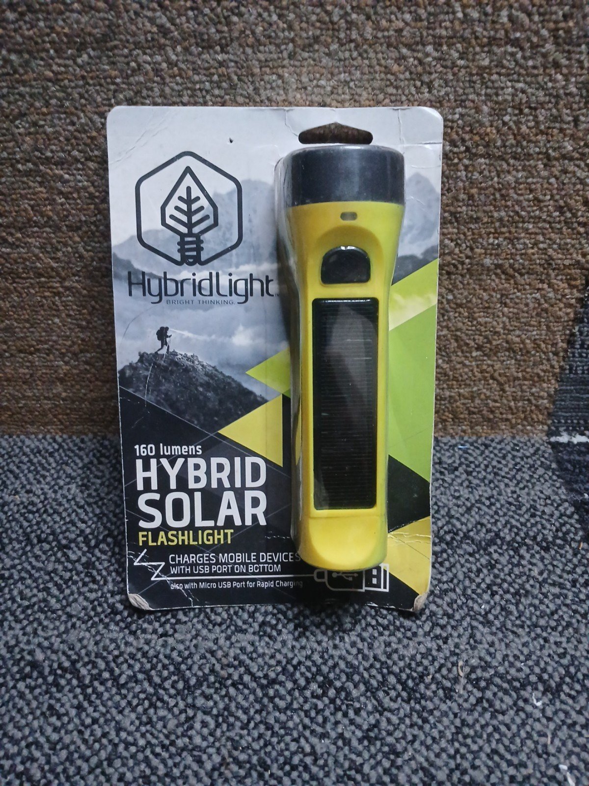 Hybrid 160 Lumens Hybrid Solar Flashlight