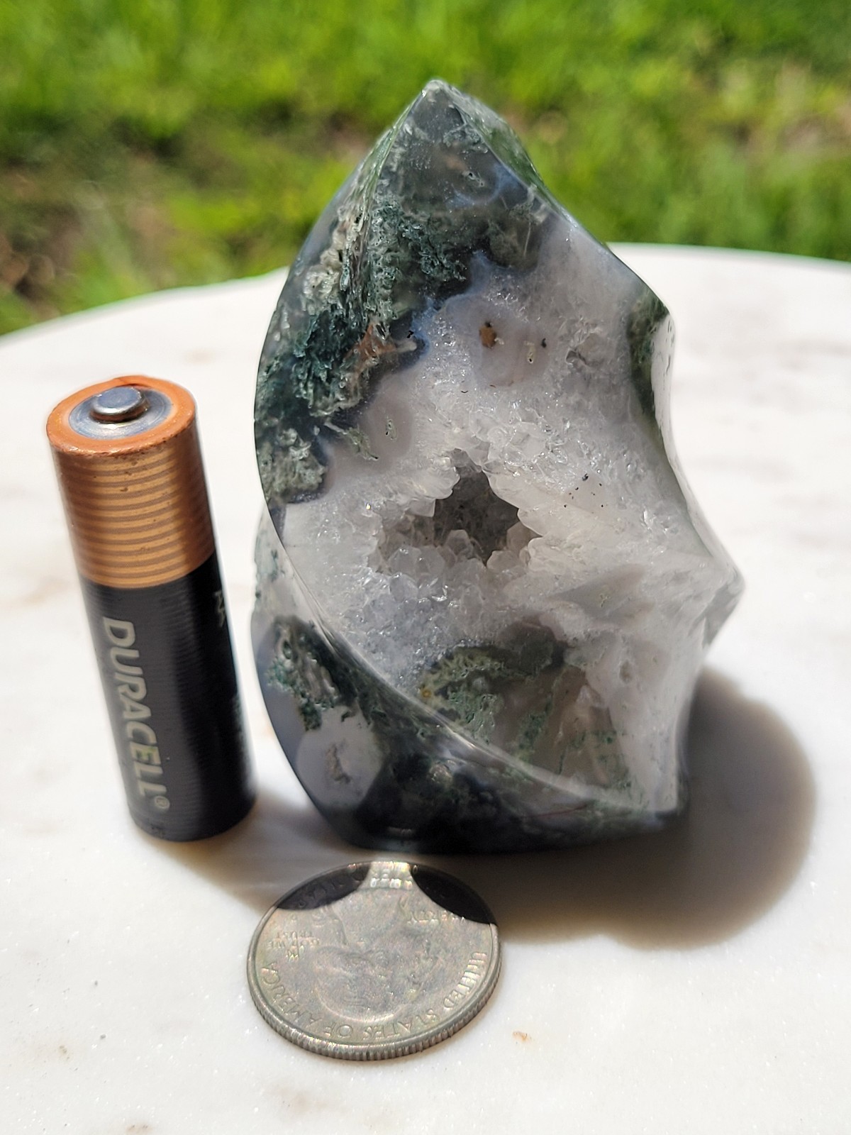 moss agate flame
