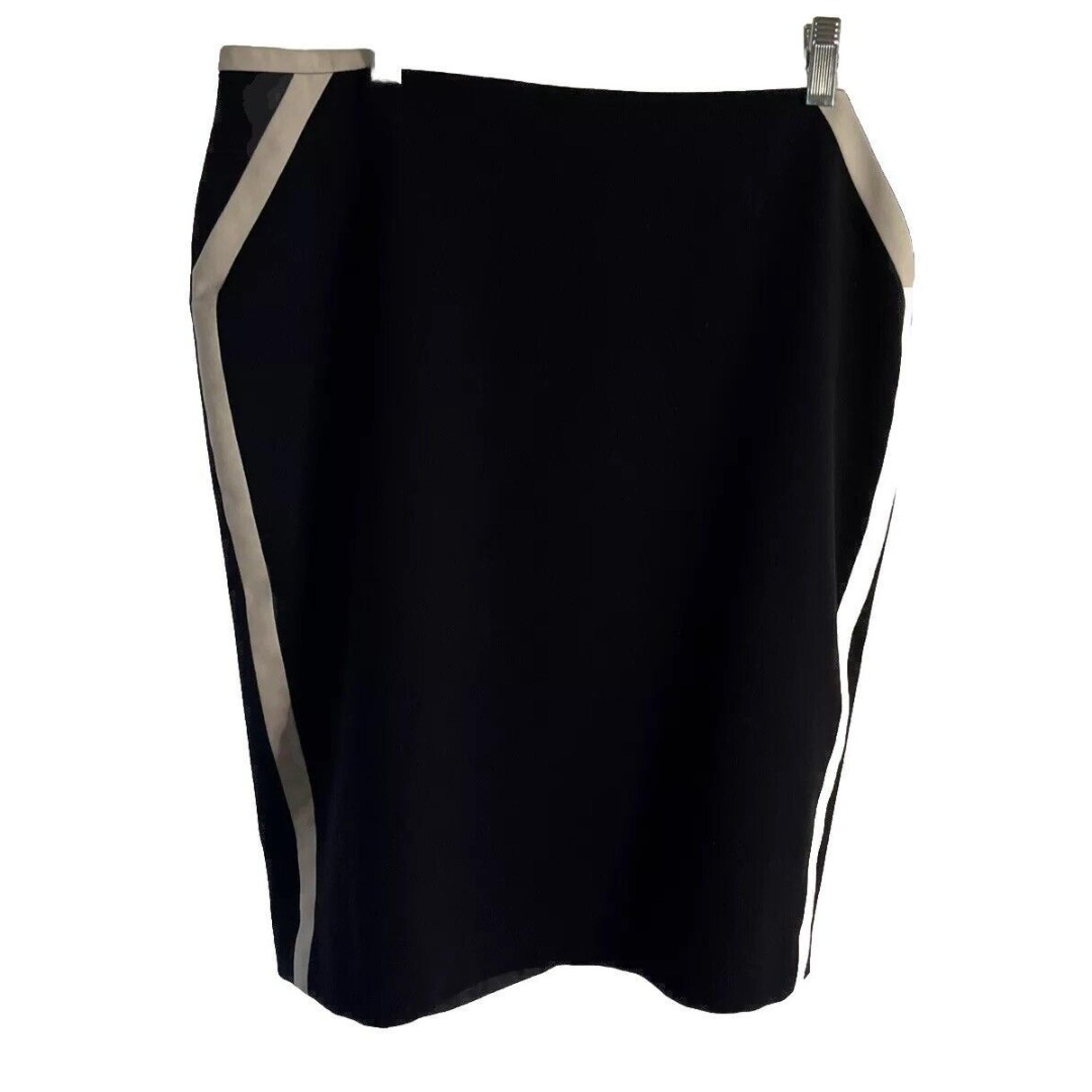 Size 8 Nine West Black/white Short Skirt Polyester/viscose/elastane Dry Clean